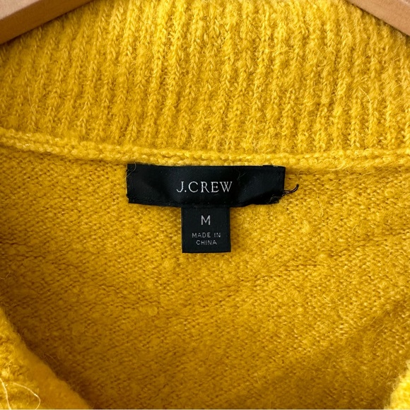 J. Crew • Golden Yellow Relaxed Half Zip Stretch Pullover Sweater - Picture 9 of 10